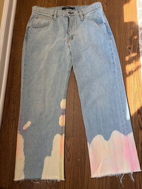 *Unique* Hudson Light Wash Denim Jeans with tie dye- 27